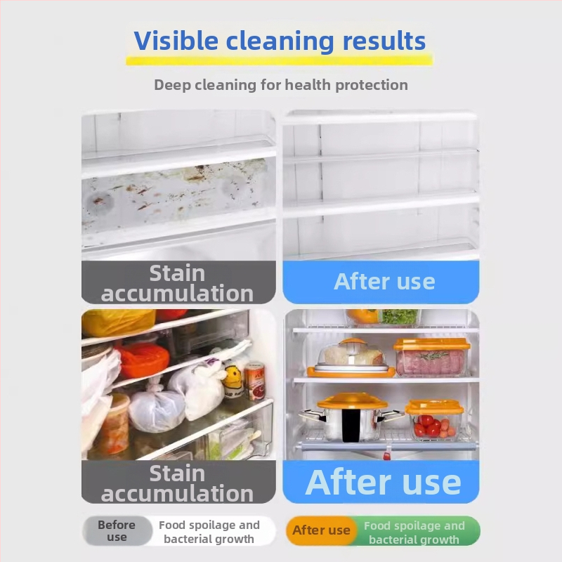 Почистващ продукт за хладилник с премахване на плесен, деконтаминация, дезодориране и дезинфекция