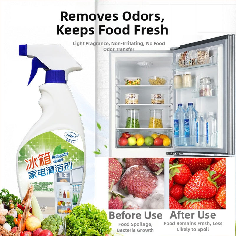 Daugiafunkcinis valiklis šaldytuvui, orkaitėi ir mikrobangų krosnynei – gili dekontaminacija, kalcio nogulsnes šalinimas, citrinų kvapas, pakuotė 24 buteliai