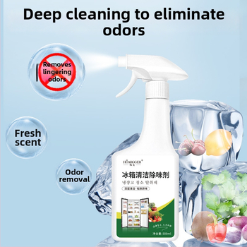 HOARGGER Deodoračný čistič na chladničku – citrónová vôňa, odstraňovanie zápachu pre chladničku, rúru, mikrovlnnú rúru, mrazničku a skrine
