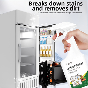 HOARGGER Deodoračný čistič na chladničku – citrónová vôňa, odstraňovanie zápachu pre chladničku, rúru, mikrovlnnú rúru, mrazničku a skrine