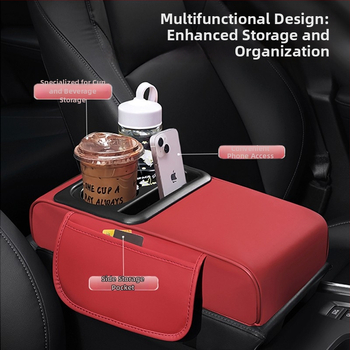 Evans kožený univerzálny lakťový opierok do auta, prispôsobiteľný, kód YWS008