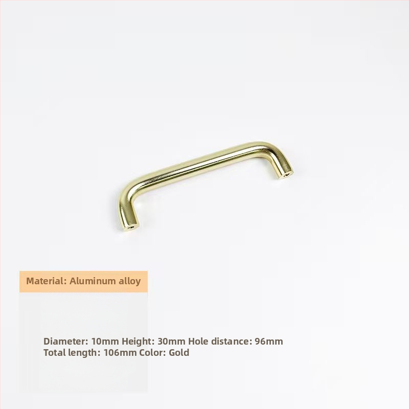 Rukoväť na zásuvku a dvere z hliníkovej zliatiny s anodizovaným povrchom, guľatá trubka, vhodné pre šatník, skrinku, zásuvku a dvere - ľahký luxusný štýl