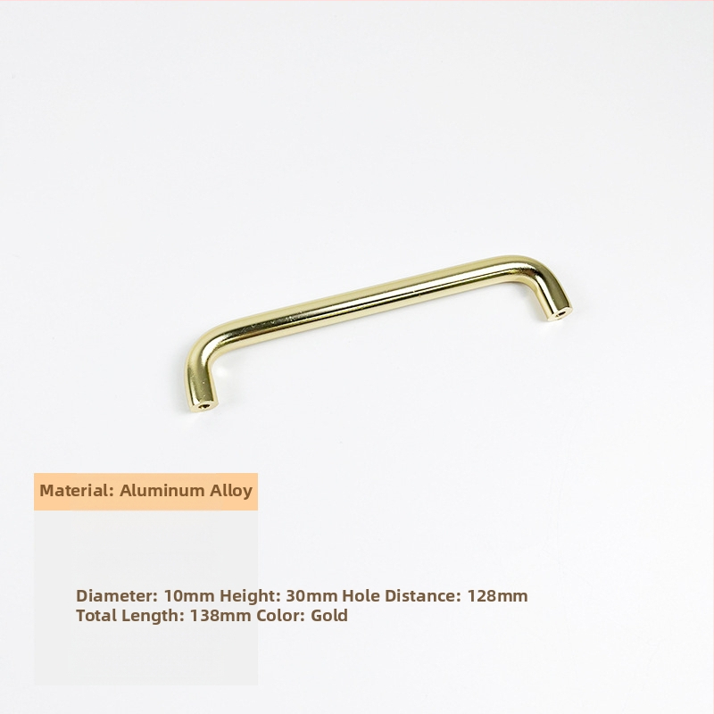 Rukoväť na zásuvku a dvere z hliníkovej zliatiny s anodizovaným povrchom, guľatá trubka, vhodné pre šatník, skrinku, zásuvku a dvere - ľahký luxusný štýl