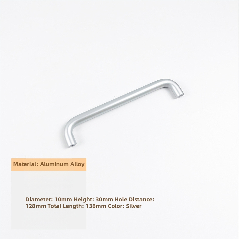 Rukoväť na zásuvku a dvere z hliníkovej zliatiny s anodizovaným povrchom, guľatá trubka, vhodné pre šatník, skrinku, zásuvku a dvere - ľahký luxusný štýl