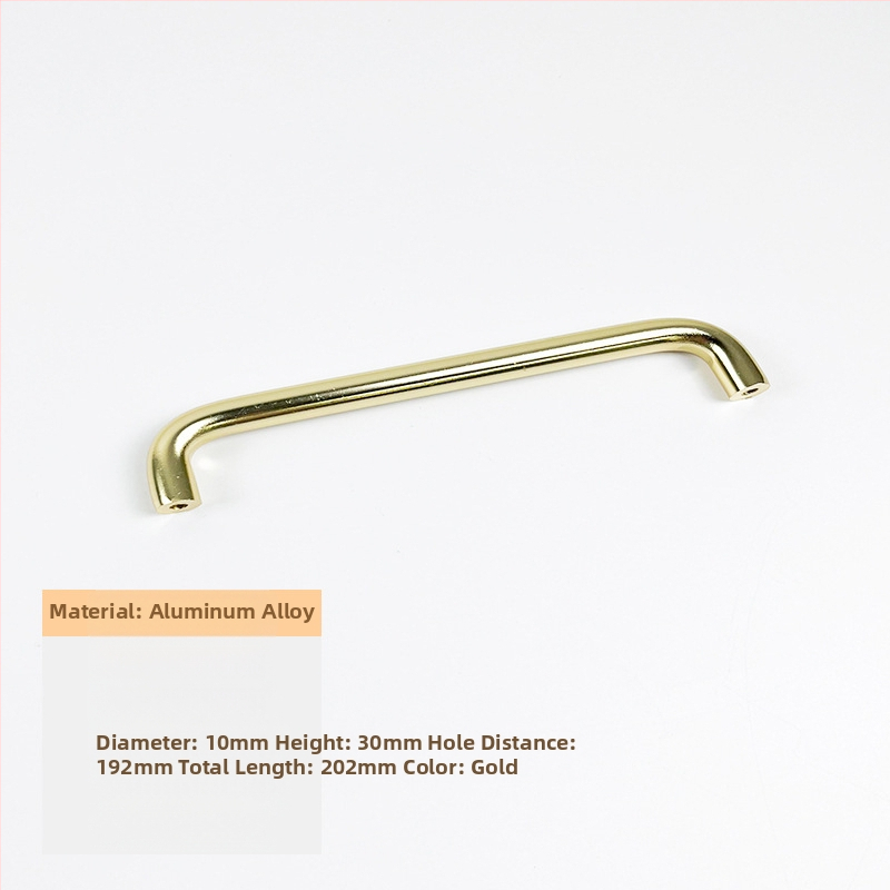 Rukoväť na zásuvku a dvere z hliníkovej zliatiny s anodizovaným povrchom, guľatá trubka, vhodné pre šatník, skrinku, zásuvku a dvere - ľahký luxusný štýl