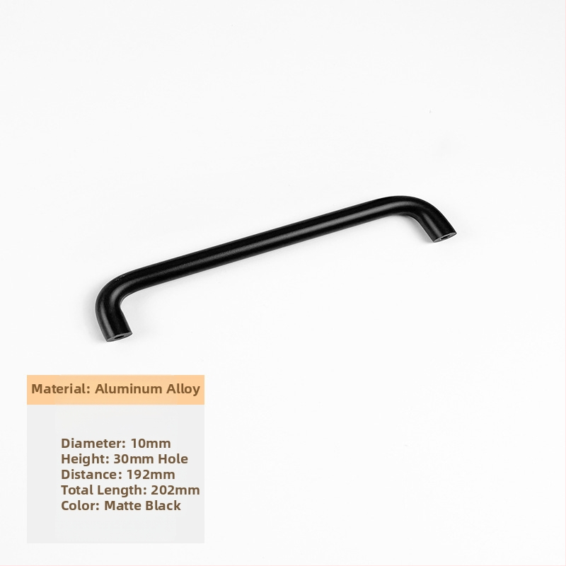 Rukoväť na zásuvku a dvere z hliníkovej zliatiny s anodizovaným povrchom, guľatá trubka, vhodné pre šatník, skrinku, zásuvku a dvere - ľahký luxusný štýl