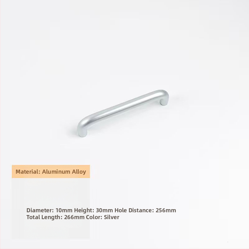 Rukoväť na zásuvku a dvere z hliníkovej zliatiny s anodizovaným povrchom, guľatá trubka, vhodné pre šatník, skrinku, zásuvku a dvere - ľahký luxusný štýl