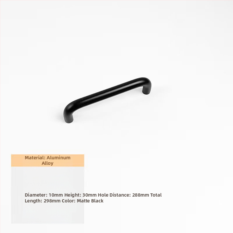 Rukoväť na zásuvku a dvere z hliníkovej zliatiny s anodizovaným povrchom, guľatá trubka, vhodné pre šatník, skrinku, zásuvku a dvere - ľahký luxusný štýl