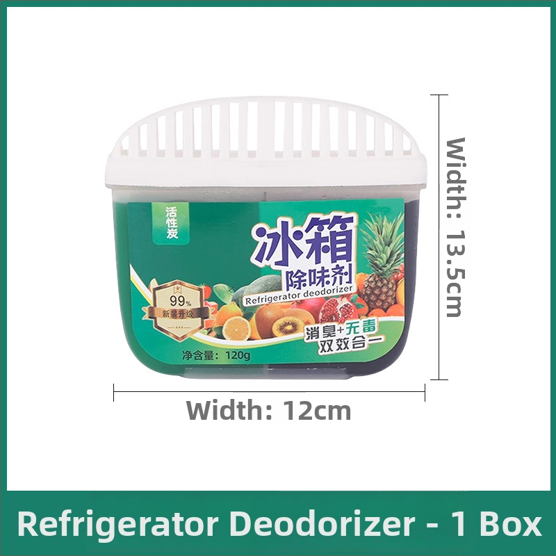 Qiwang Dezodor do chladničky s aktívnym uhlím a čajovými polyfenolmi – antibakteriálne, odstraňuje zápachy, udržiava čerstvosť, 120 g, krabica 60 kusov, kód 2377