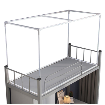 Rám baldachýna na posteľ pre internát — kovová konštrukcia s vypaľovaným lakom, moskytiéra, pre hornú aj dolnú poschodovú posteľ, bez montáže