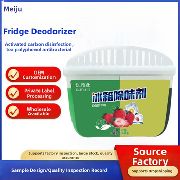 Chladničkový deodorant – viacfunkčný prostriedok na odstránenie zápachu s čajovými polyfenolmi + aktívnym uhlím, 120 g, Guangdong pôvod, Kaiazhi