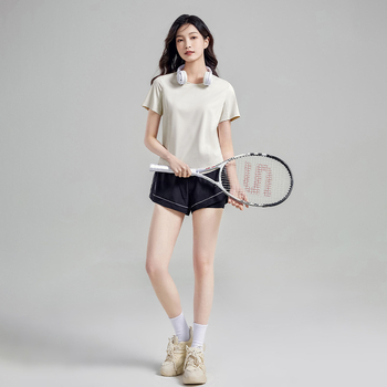 Dámske Ice Silk rýchloschnúce tričko, slnečná ochrana, priedušné, krátke rukávy, okrúhly výstrih, voľný strih