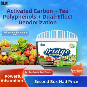Box na deodoráciu chladničky s aktívnym uhlím a čajovými polyfenolmi – udržiava čerstvosť ovocia a zeleniny a odstraňuje vône (120 g)