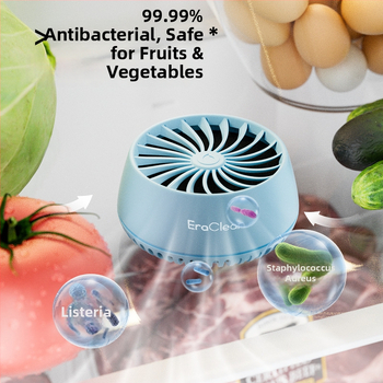 Eraclean BM03 Chladnička deodorant a udržiavanie čerstvosti s aktívnym uhlím, dosah 10 m², hluk <36 dB, vhodné pre chladničku, šatník a botník