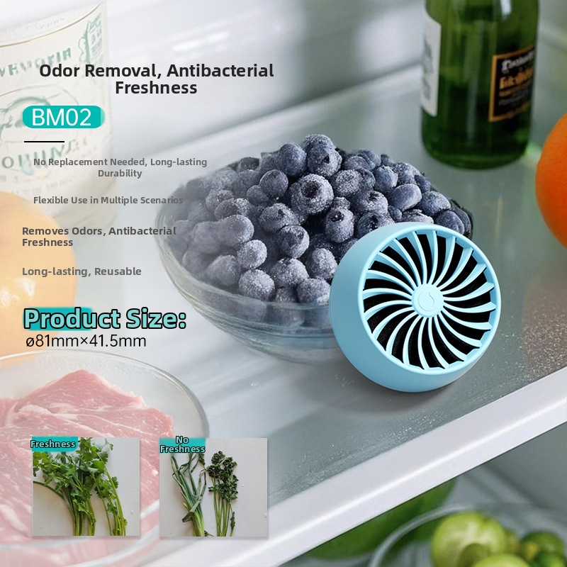 Eraclean BM03 Chladnička deodorant a udržiavanie čerstvosti s aktívnym uhlím, dosah 10 m², hluk <36 dB, vhodné pre chladničku, šatník a botník