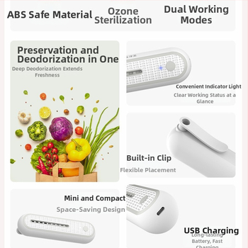 Dezodorant do chladničky s ozónovou dezinfekciou, ničí baktérie, model B3, USB napájanie, pre domáce použitie, vhodný pre plochy do 10㎡