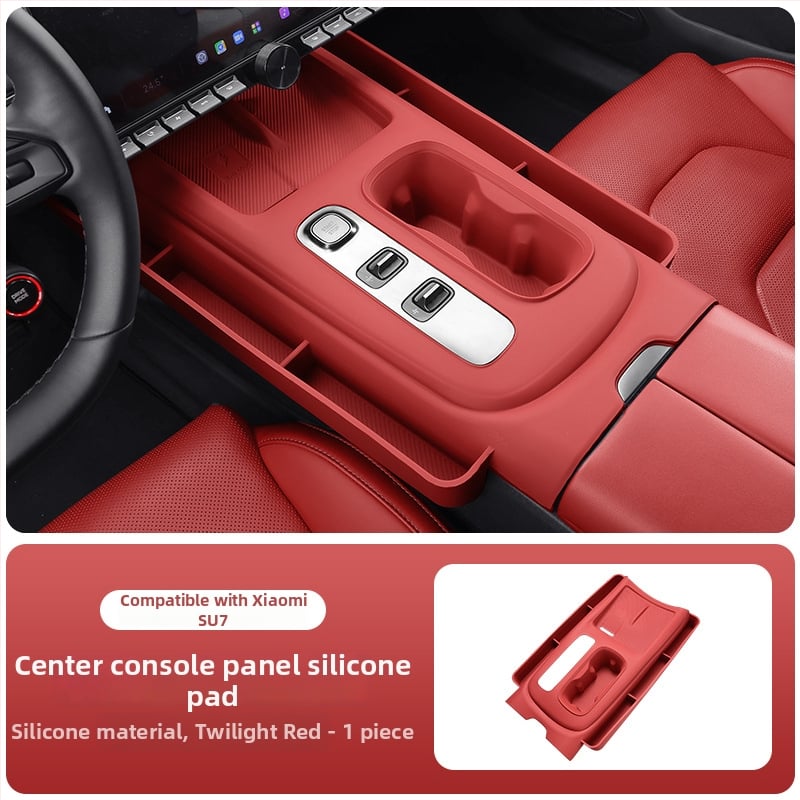 Silikónová dekoratívna protiskluzná nálepka do interiéru auta, vhodná pre Xiaomi SU7 stredová konzola a držiak na poháre; Materiál: silikón; Značka: Cool car