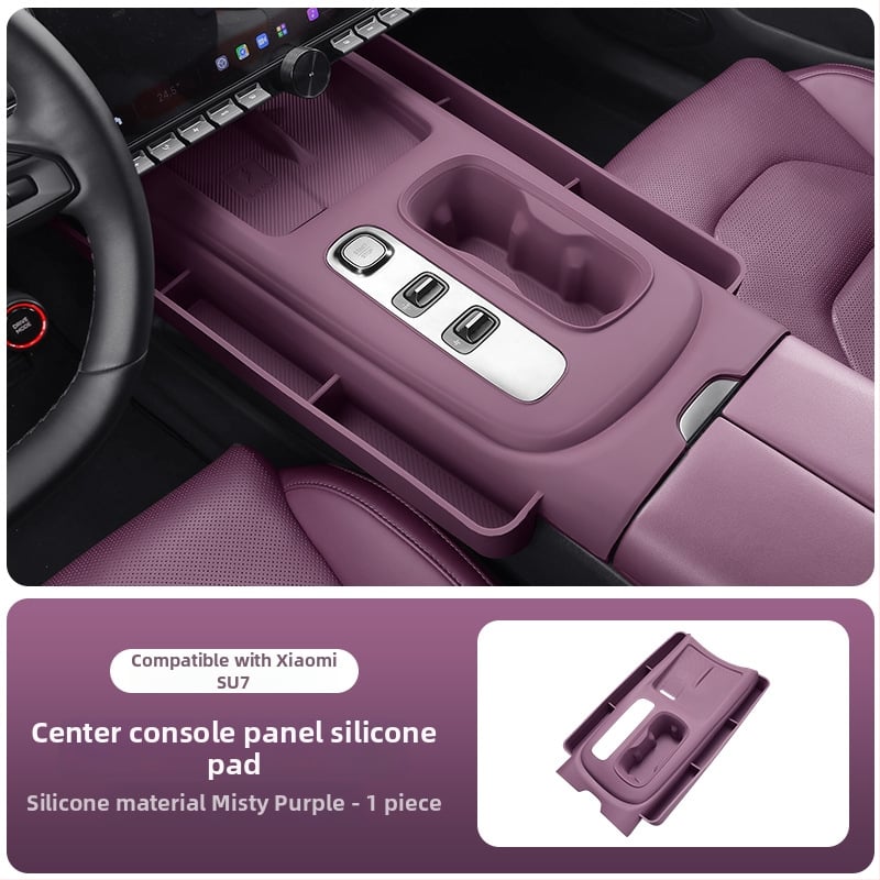 Silikónová dekoratívna protiskluzná nálepka do interiéru auta, vhodná pre Xiaomi SU7 stredová konzola a držiak na poháre; Materiál: silikón; Značka: Cool car