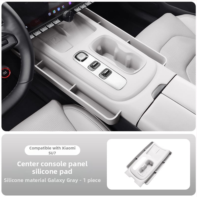 Silikónová dekoratívna protiskluzná nálepka do interiéru auta, vhodná pre Xiaomi SU7 stredová konzola a držiak na poháre; Materiál: silikón; Značka: Cool car