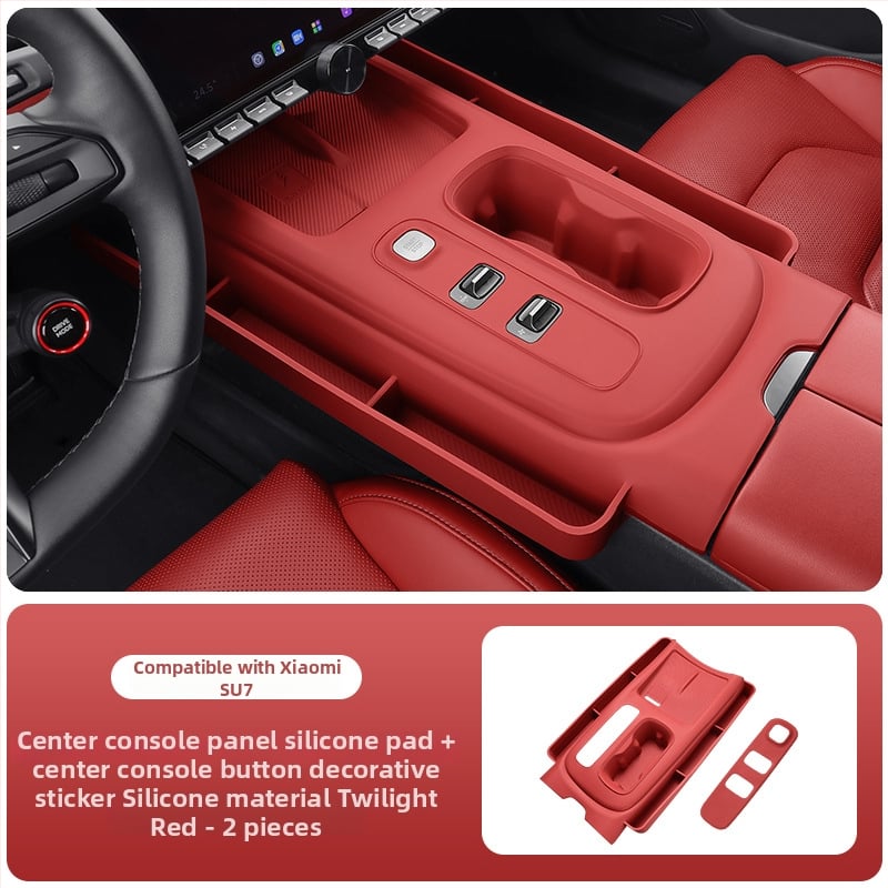 Silikónová dekoratívna protiskluzná nálepka do interiéru auta, vhodná pre Xiaomi SU7 stredová konzola a držiak na poháre; Materiál: silikón; Značka: Cool car