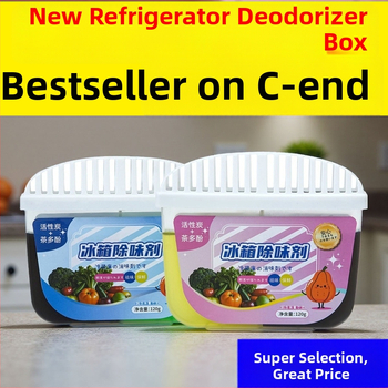 Chladničkový deodorantný box s čajovými polyfenolmi, aktívnym uhlím, antibakteriálnym čistením a absorpciou zápachu (120 g/krabica); svieži vôňa; značka JYNB