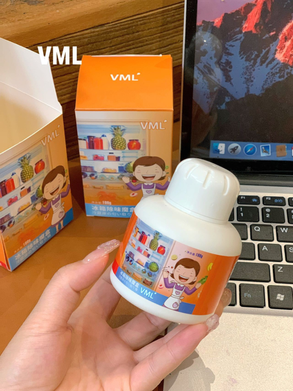 VML šaldytuvo dezodoravimo dėžutė – priešpelėsiniai, kvapas citrina, 100 g, 48 vnt.