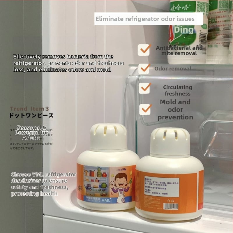 VML šaldytuvo dezodoravimo dėžutė – priešpelėsiniai, kvapas citrina, 100 g, 48 vnt.