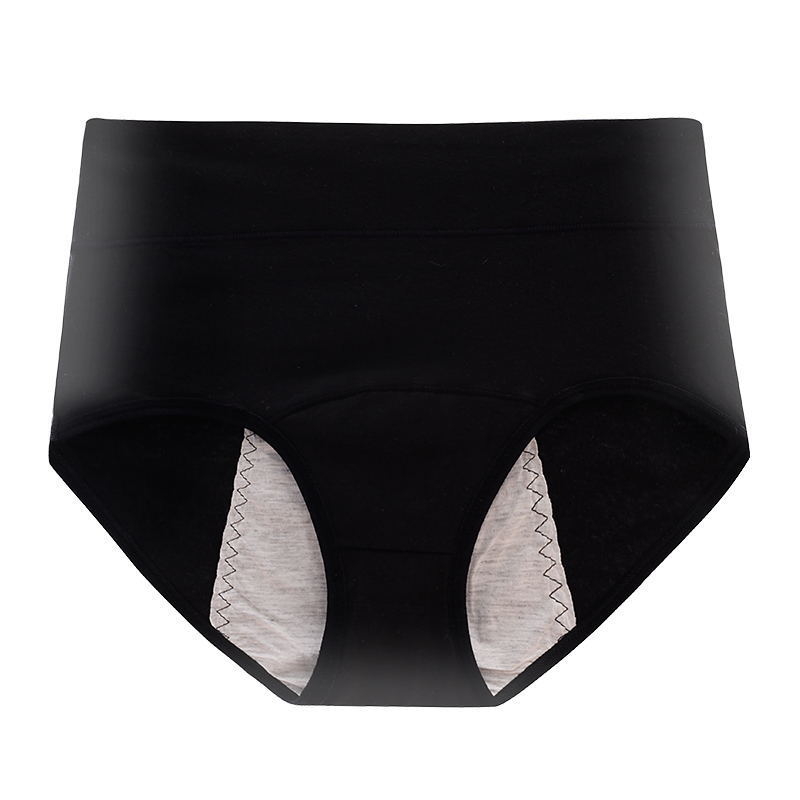 Vysokopásové bavlnené nohavičky pre menštruáciu, 95% bavlna, 5% elastán, výstelka v rozkroku 100% bavlna