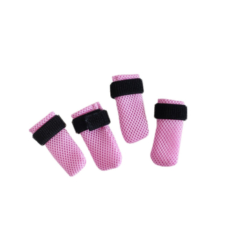 Topánky na laby pre mačky a psy: polyester, priedušná sieťka, protišmykové, odolné voči opotrebeniu, vhodné do interiéru, balenie 4 kusov.