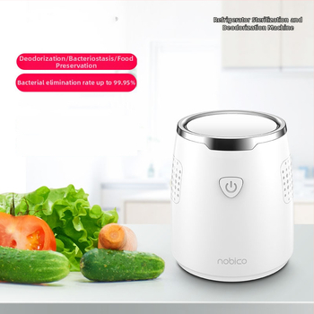 Norbik Purificator de prospețime pentru frigider cu sterilizare prin ozon, eliminare mirosuri, alimentare USB, pentru spații până la 10 m², 50 mg/h ozon