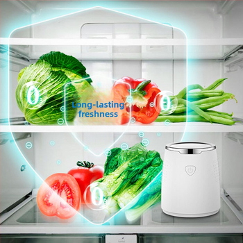 Norbik Purificator de prospețime pentru frigider cu sterilizare prin ozon, eliminare mirosuri, alimentare USB, pentru spații până la 10 m², 50 mg/h ozon