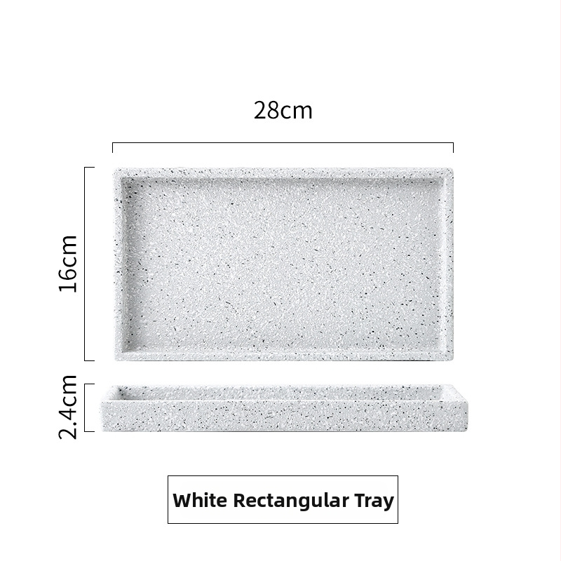 Porcelánový podnos do kúpeľne na kozmetiku a uteráky – nepravidelný tvar, moderný minimalistický štýl, vhodný do mikrovlnky