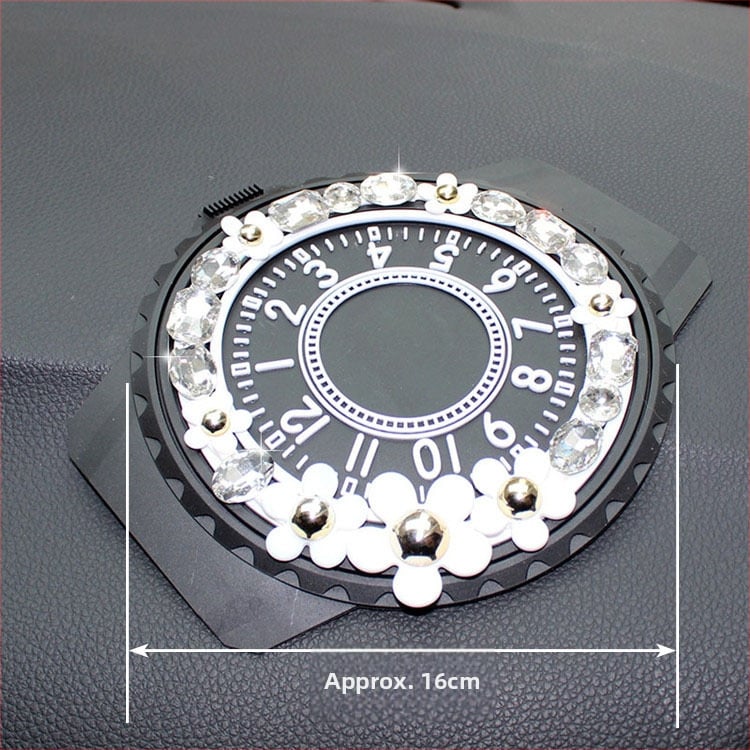 Automobilová ozdobná dekorácia – protišmytická podložka s diamantovou kaméliou, PU, prispôsobiteľné, značka Purple Yuchen Lan