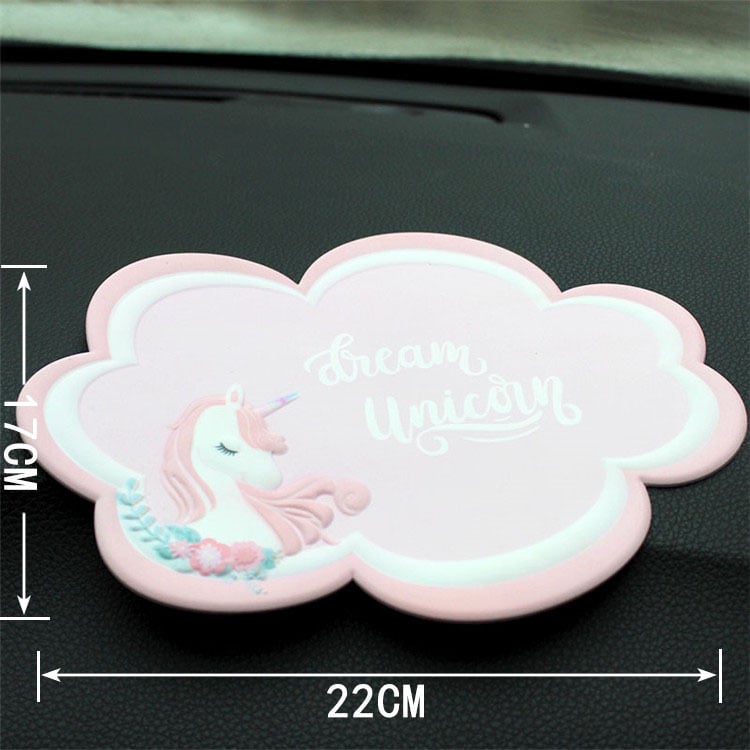 Automobilová ozdobná dekorácia – protišmytická podložka s diamantovou kaméliou, PU, prispôsobiteľné, značka Purple Yuchen Lan