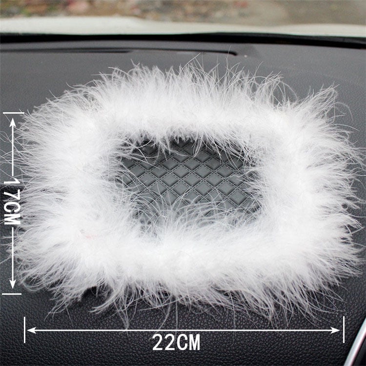 Automobilová ozdobná dekorácia – protišmytická podložka s diamantovou kaméliou, PU, prispôsobiteľné, značka Purple Yuchen Lan