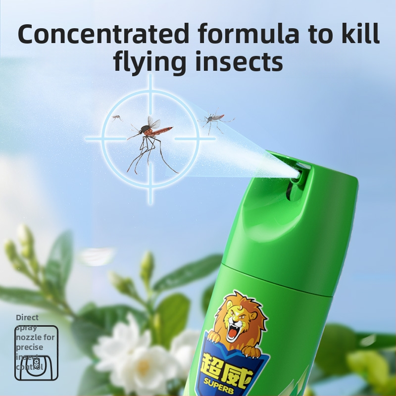 Insekticídny sprej s vôňou jazmínu, plynná forma, zabíja komáre, mierne toxický