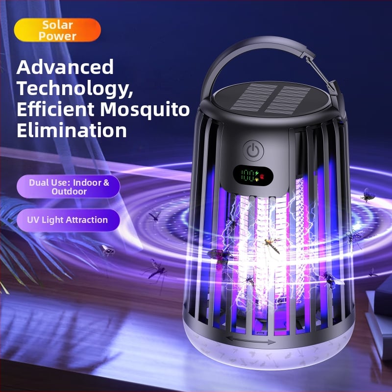 Lampa na hubenie komárov - LED, dobíjateľná, biomimetický prilákač, hliníková sieťka, pre 21-30 m²