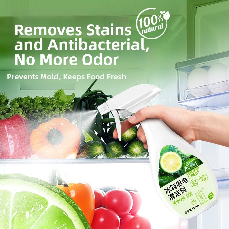 Daugelio paskirčių valiklis šaldytuvams ir virtuvės prietaisams – antibakterinis, gilus dezinfekavimas, kvapų šalinimas, nuosėdų pašalinimas, riebalų dėmių pašalinimas, 450ml