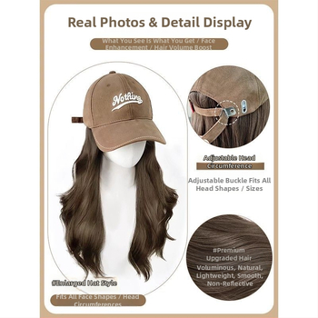 Paruka s čiapkou pre ženy, dlhé kučeravé vlasy, jednovrstvová čiapka, vlasy z vysokotepelného hodvábia, ofinka rovná alebo šikmá, nie je možné farbiť ani permovať