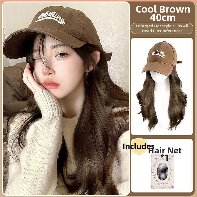 Paruka s čiapkou pre ženy, dlhé kučeravé vlasy, jednovrstvová čiapka, vlasy z vysokotepelného hodvábia, ofinka rovná alebo šikmá, nie je možné farbiť ani permovať