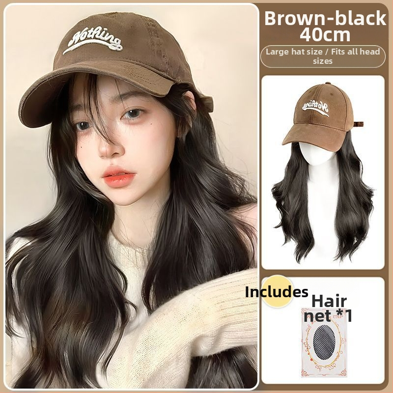 Paruka s čiapkou pre ženy, dlhé kučeravé vlasy, jednovrstvová čiapka, vlasy z vysokotepelného hodvábia, ofinka rovná alebo šikmá, nie je možné farbiť ani permovať
