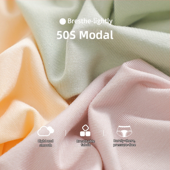 Dámske nohavičky z modalu so stredným pásom, priedušné a antibakteriálne, rozkrok 100% bavlna, pletené