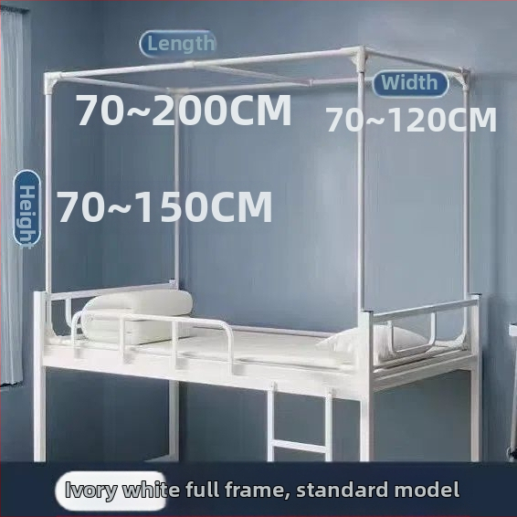 Rozťahovateľný maľovaný rám postele pre sieť proti komárom pre jednolôžko, rám z železa s trubami z vláknového skla, bez inštalácie, univerzálne použitie