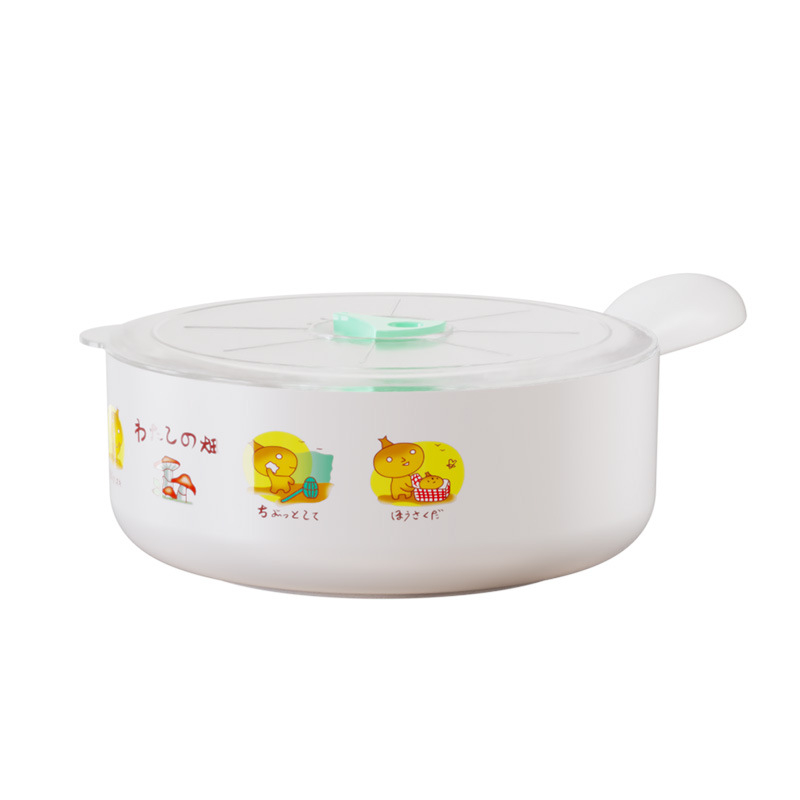 Okrúhla plastová krabička na obed, vhodná do mikrovlnky, s držiakom, 301–500 ml