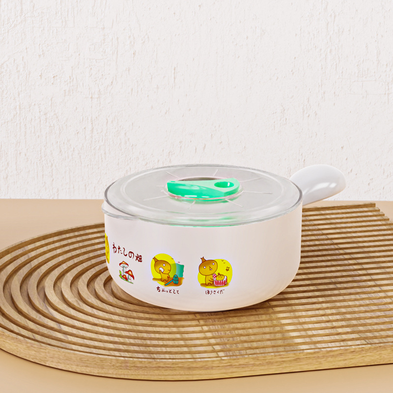 Okrúhla plastová krabička na obed, vhodná do mikrovlnky, s držiakom, 301–500 ml