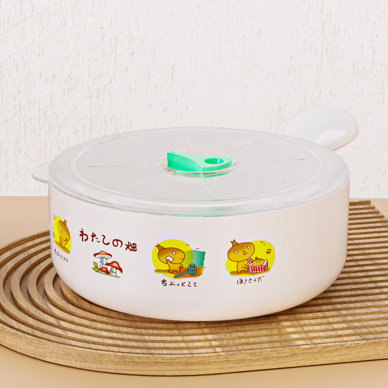 Okrúhla plastová krabička na obed, vhodná do mikrovlnky, s držiakom, 301–500 ml