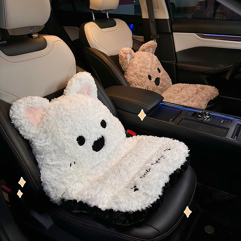 Podložka na auto sedadlo s integrovanou oporou bedrového, protišmyková, pre všetky ročné obdobia, povrch: fleece, výplň: PP bavlna, jednopierová