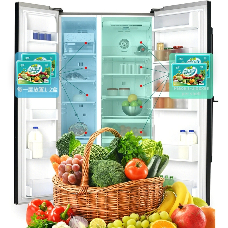 Šaldytuvo kvapų šalinimo dėžutė, gaivi kvapo, 60 g, kilmė Zhejiang, Kinija