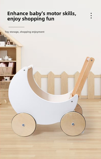 Drevený nákupný košík – hra na domácnosť, vzdelávacia hračka pre deti 4–6 rokov