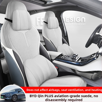 Semišový poťah na sedadlo BYD Qin Plus – 4 sezóny, priedušný, prispôsobiteľný